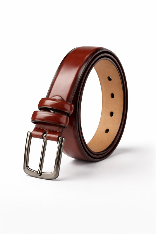 Brown Leather Belt - Vintaire