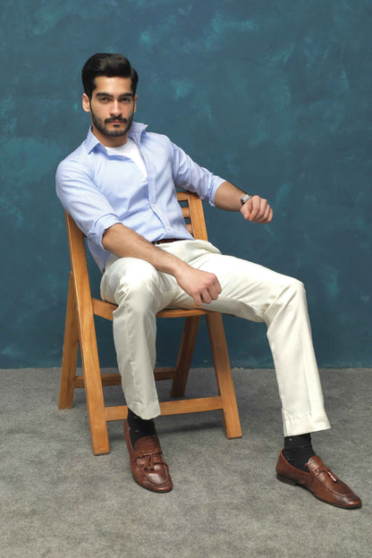 Blue & white Striped Shirt