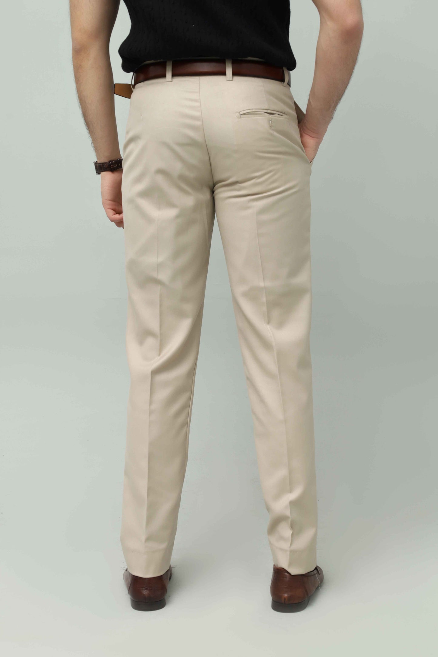 Beige Pleated Pant