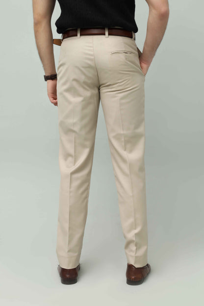 Beige Pleated Pant