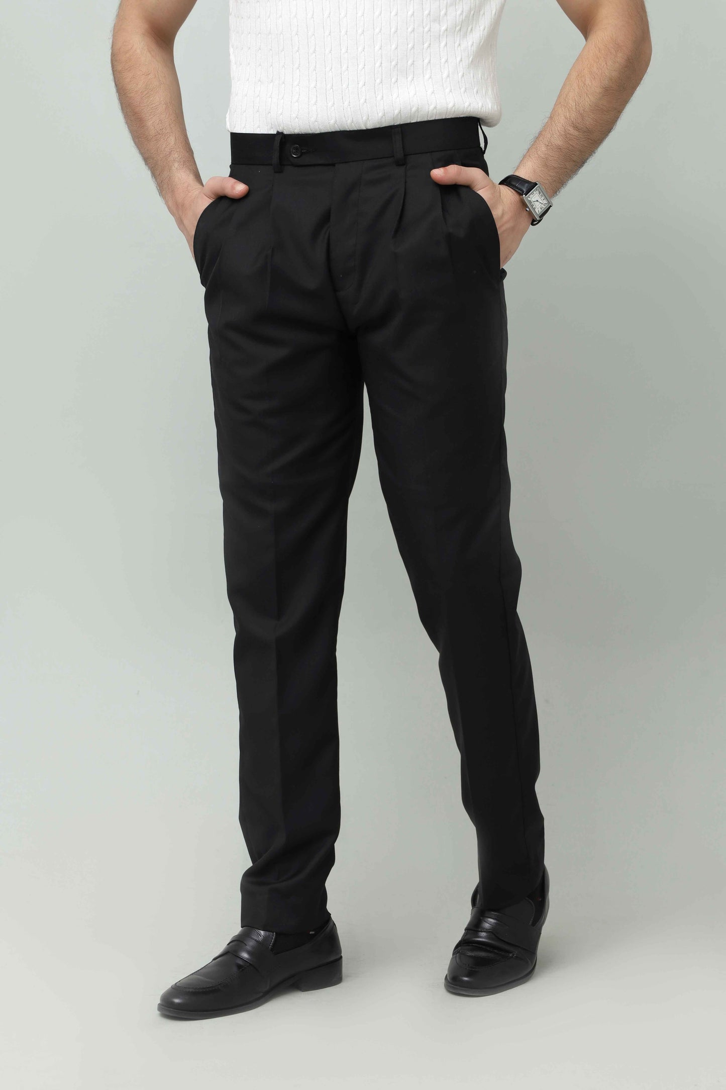 Black Pleated Pant